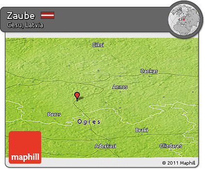 Physical Panoramic Map of Zaube