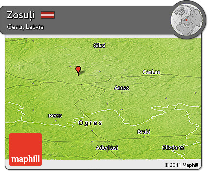 Physical Panoramic Map of Zosuļi