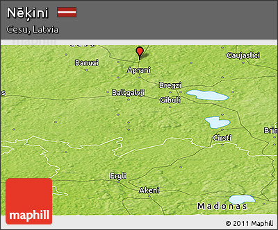 Physical Panoramic Map of Nēķini