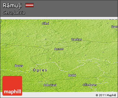 Physical Panoramic Map of Rāmuļi