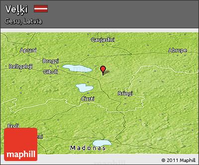 Physical Panoramic Map of Veļķi