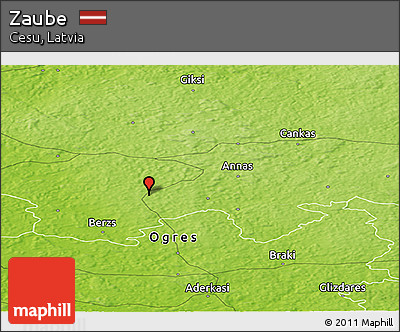 Physical Panoramic Map of Zaube
