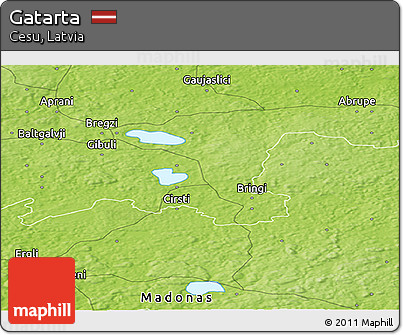 Physical Panoramic Map of Gatarta