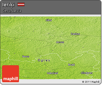 Physical Panoramic Map of Ieriķi