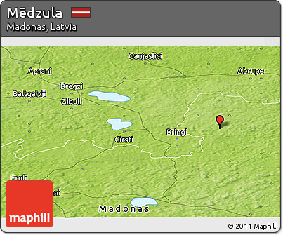 Physical Panoramic Map of Mēdzula