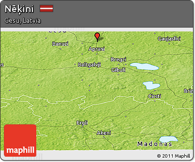 Physical Panoramic Map of Nēķini