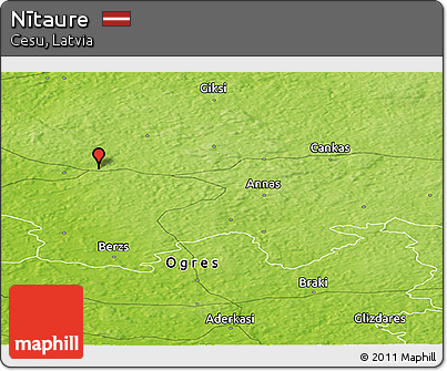 Physical Panoramic Map of Nītaure