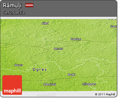 Physical Panoramic Map of Rāmuļi