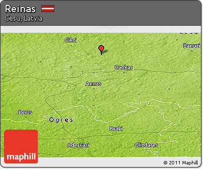 Physical Panoramic Map of Reinas