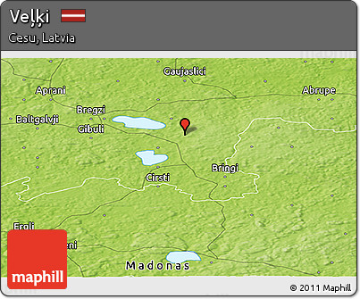 Physical Panoramic Map of Veļķi