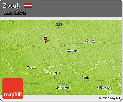 Physical Panoramic Map of Zosuļi