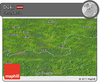 Satellite Panoramic Map of Dūķi