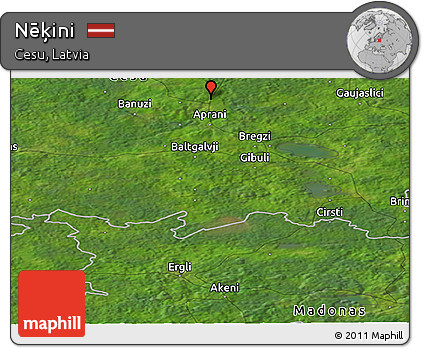 Satellite Panoramic Map of Nēķini