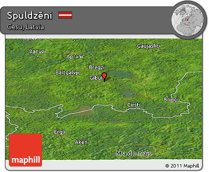 Satellite Panoramic Map of Spuldzēni