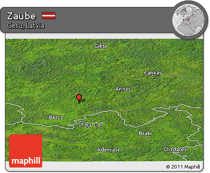 Satellite Panoramic Map of Zaube