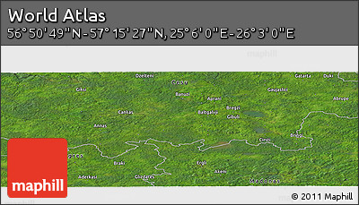 Satellite Panoramic Map of the Area around 57° 3' 8" N, 25° 34' 30" E
