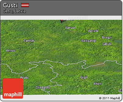Satellite Panoramic Map of Gusti