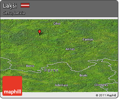 Satellite Panoramic Map of Laķši