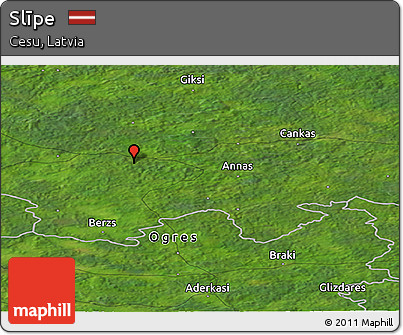 Satellite Panoramic Map of Slīpe