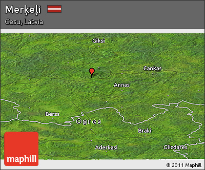 Satellite Panoramic Map of Merķeļi