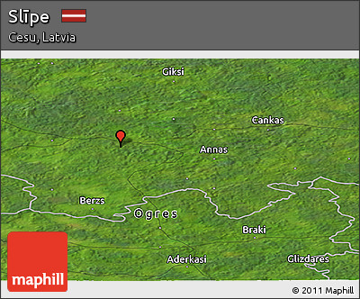 Satellite Panoramic Map of Slīpe