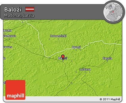 Physical 3D Map of Baloži