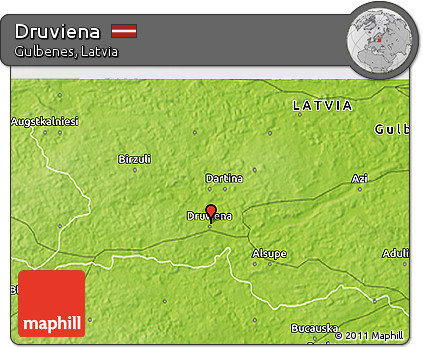 Physical 3D Map of Druviena