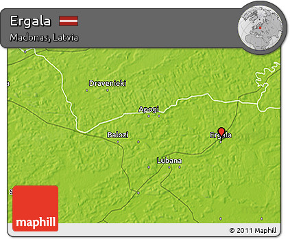 Physical 3D Map of Ergala
