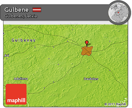 Physical 3D Map of Gulbene