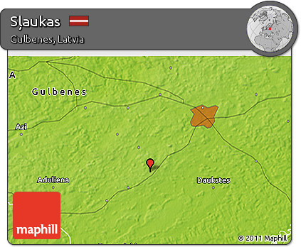 Physical 3D Map of Sļaukas