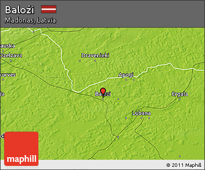 Physical 3D Map of Baloži