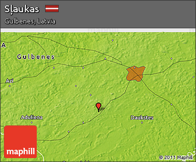 Physical 3D Map of Sļaukas