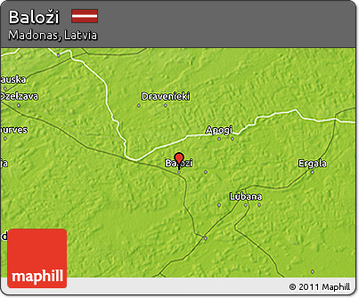 Physical 3D Map of Baloži