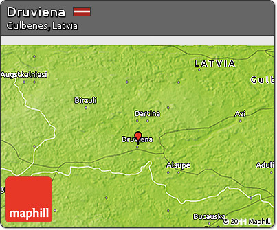 Physical 3D Map of Druviena