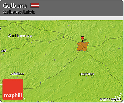 Physical 3D Map of Gulbene