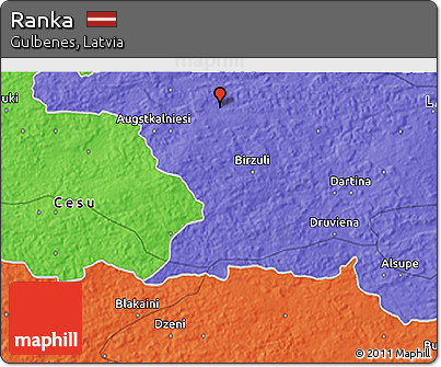 Political 3D Map of Ranka