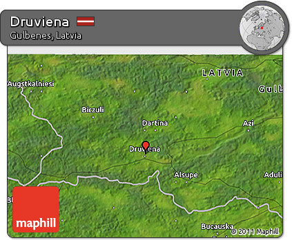 Satellite 3D Map of Druviena