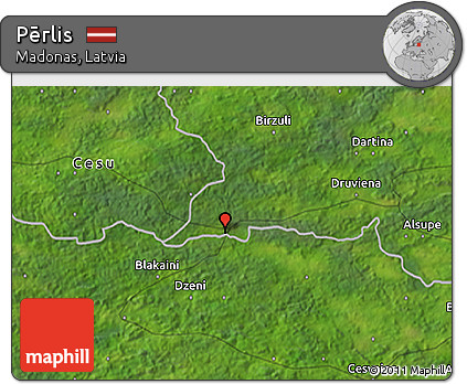 Satellite 3D Map of Pērlis