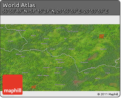 Satellite 3D Map of the Area around 57° 3' 8" N, 26° 25' 29" E