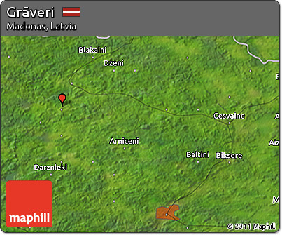 Satellite 3D Map of Grāveri