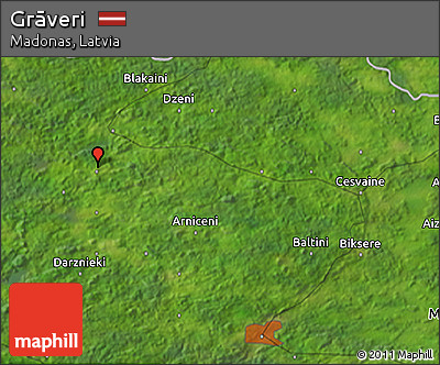 Satellite 3D Map of Grāveri