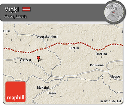 Shaded Relief 3D Map of Viņķi