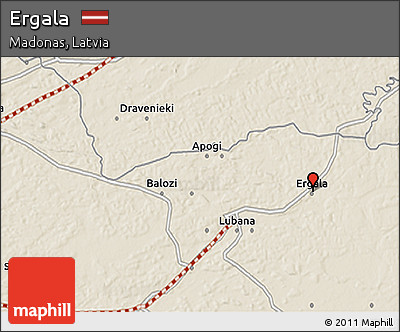 Shaded Relief 3D Map of Ergala