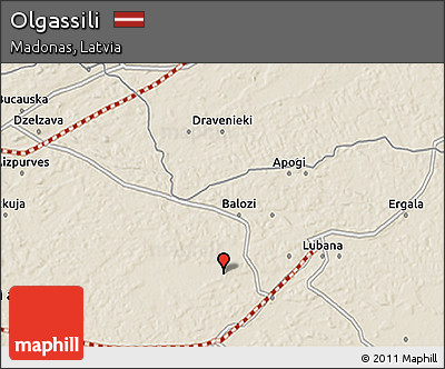 Shaded Relief 3D Map of Olgassili