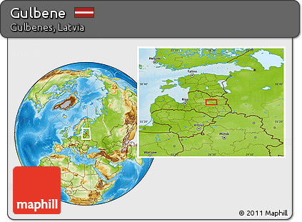 Physical Location Map of Gulbene