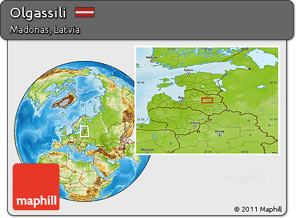 Physical Location Map of Olgassili