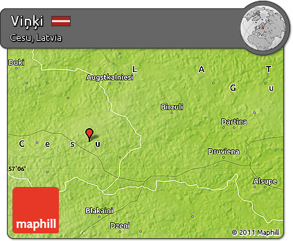 Physical Map of Viņķi