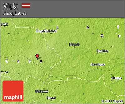 Physical Map of Viņķi