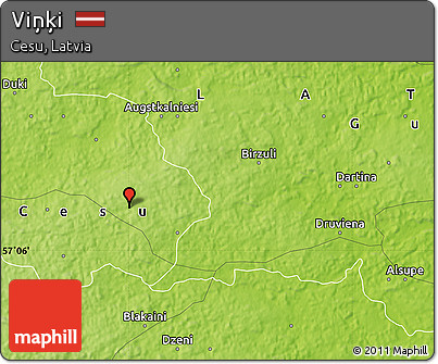 Physical Map of Viņķi