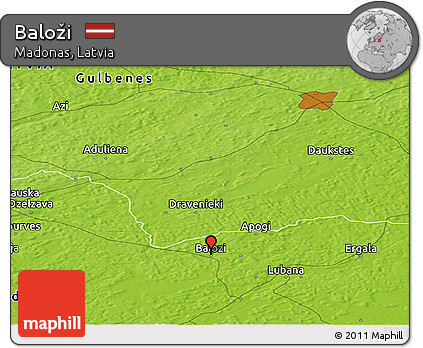Physical Panoramic Map of Baloži